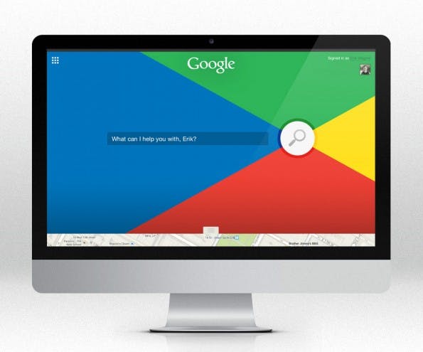 Einer der insgesamt acht Designvorschläge für Googles Suchmaschine: Simpel, bunt und trotzdem dezent. (Bild: The Letter Society)