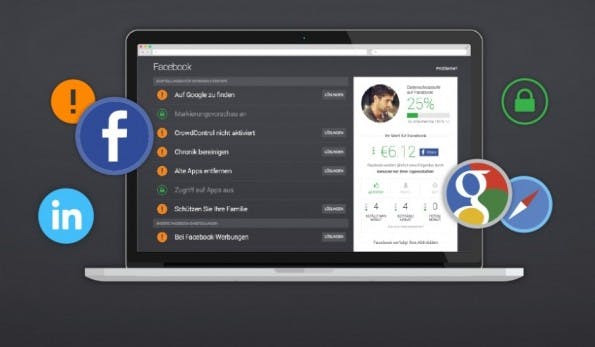 Der eigentliche Zweck von PrivacyFix besteht darin, Datenschutzeinstellungen von Facebook und Google sowie Tracking in einem einheitlichen Dashboard vorzunehmen. (Bild: AVG)