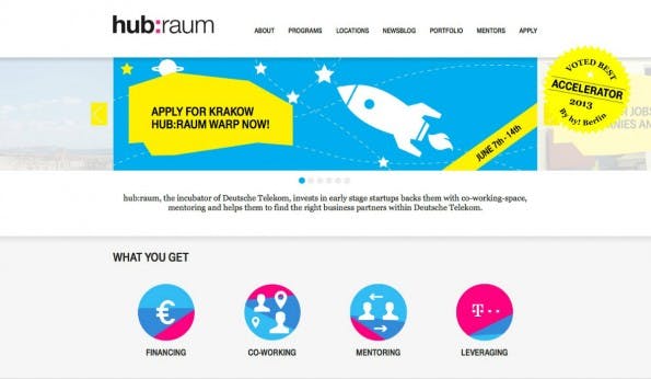 Der Startup-Accelerator der Deutschen Telekom soll vor allem Geschäftsmodelle aus den Bereichen Internet of Things, Security und Health vorantreiben. (Screenshot: t3n)