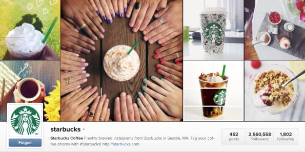 Starbucks ruft seine User auf ihre persönlichen Kaffee-Bilder zu posten. (Screenshot: http://instagram.com/starbucks)