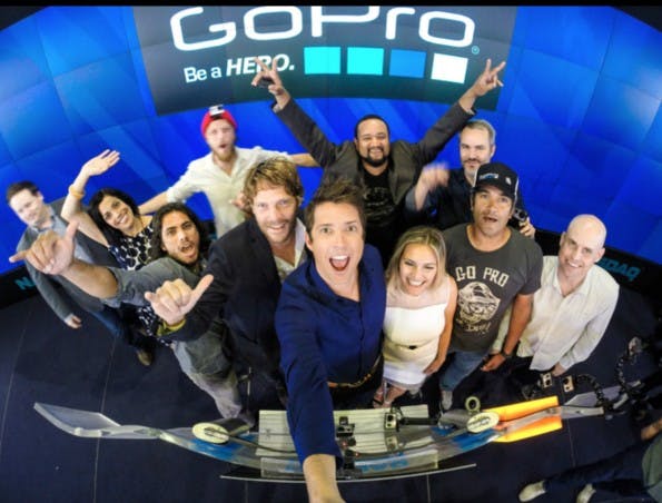 Nick Woodman und sein Team beim GoPro-Börsengang am vergangenen Donnerstag. (Bild: GoPro)