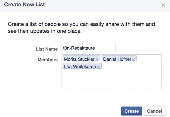 Newsfeed sortieren: Individuelle Listen. (Facebook)