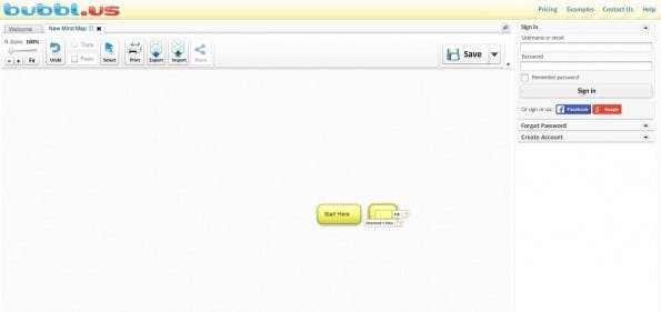 Bubble.us: Mind-Mapping-Tool als Web-App. (Screenshot: Bubble.us)