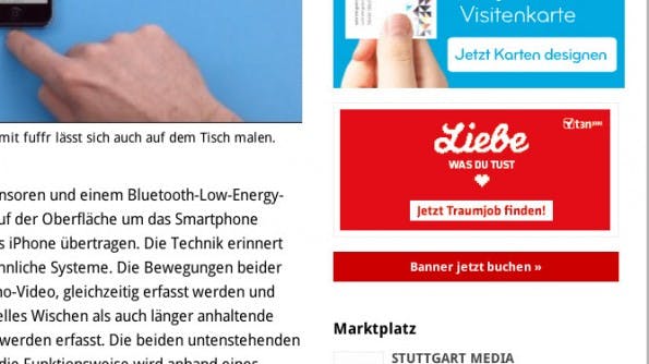 Call to Action: Auch in der Sidebar könnt ihr CTAs unterbringen. (Screenshot: t3n)