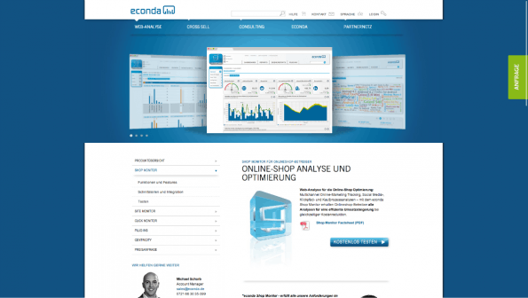 Business-Intelligence-Tools: Econda. (Screenshot: t3n)
