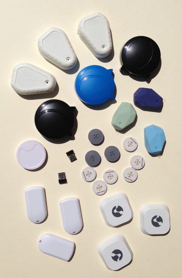 Verschiedene Bauformen lieferbarer Beacons
