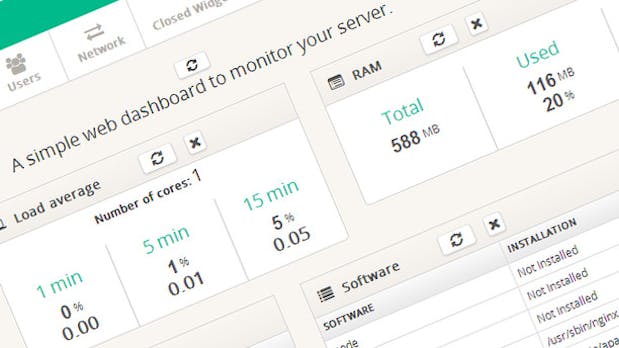 Schickes Dashboard: Mit linux-dash den Server überwachen