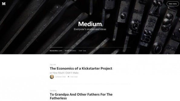 Medium: Die Publishing-Plattform kann auch als Teil eurer Content-Marketing-Strategie genutzt werden. (Screenshot: Medium)