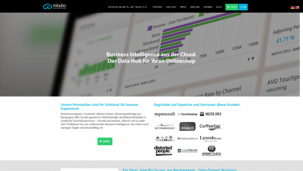 Business-Intelligence-Tools: Minubo. (Screenshot: t3n)