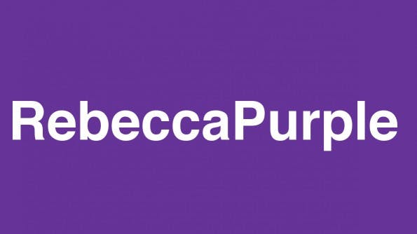 rebeccapurple: Die Webentwicklergemeinde zeigt Anteilnahme am Tod von Rebecca Alison Meyer. (Grafik: t3n)