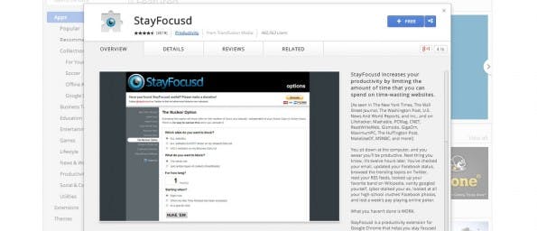 StayFocused: Keine Ablenkung mehr durch Facebook und Co. (Screenshot: Google)