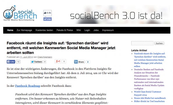 t3n-Blogperlen – Social Media #2: „Social Bench Blog“