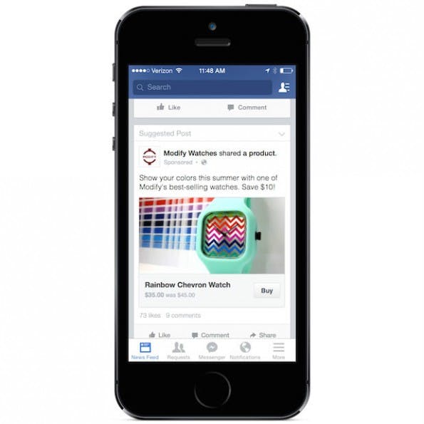Facebook am Smartphone: Buy Button im Test