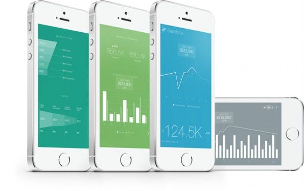 Die Databox-App bringt alle relevanten Datendienste – darunter Google Analytics, MailChimp und Salesforce – in einer schönen Oberfläche zusammen. (Foto: Databox)
