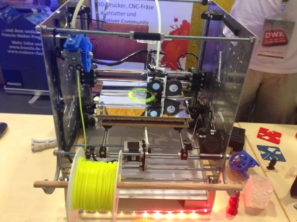 So sieht der selbst gebaute 3D-Drucker aus. (Foto: Developer Week)