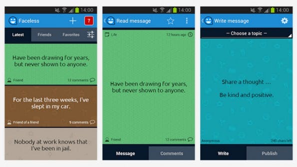 Open Source: Faceless funktioniert genau wie Secret. (Screenshot: Google Play)