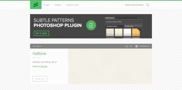 Subtle Pattern ist eine gute Quelle für kostenfreie Muster. (Screenshot: Subtle Patterns)