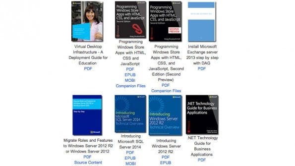 Microsoft hat 130 kostenlose E-Books und Dokumente veröffentlicht. (Screenshot: Microsoft)
