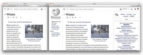 Wikipedia-Redesign: Der neue Look setzt auf responsives Webdesign. (Screenshot: t3n)