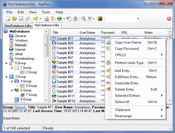 KeePass for Windows. (Screenshot: SourceForge)