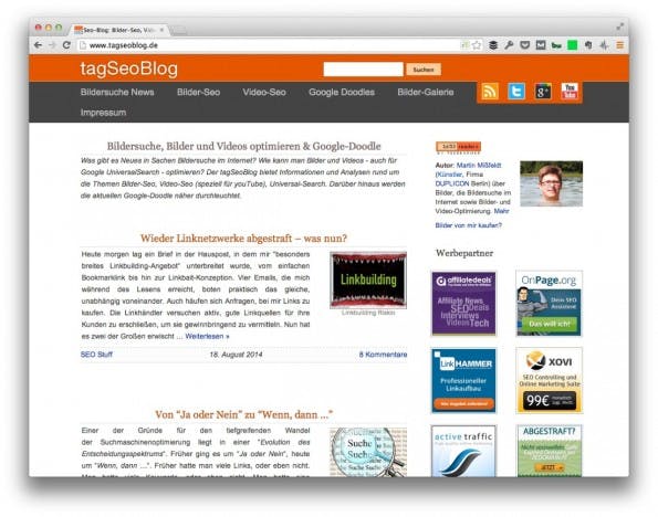 (Screenshot: TagSeoBlog.de)