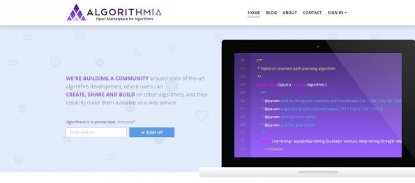 Algorithmia soll ein Marktplatz für Algorithmen werden. (Screenshot: Algorithmia)