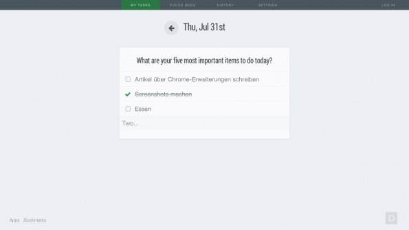 Chrome-Erweiterung: Dayboard ist eine praktische und übersichtliche To-Do-Liste für den Browser. (Screenshot: Dayboard)