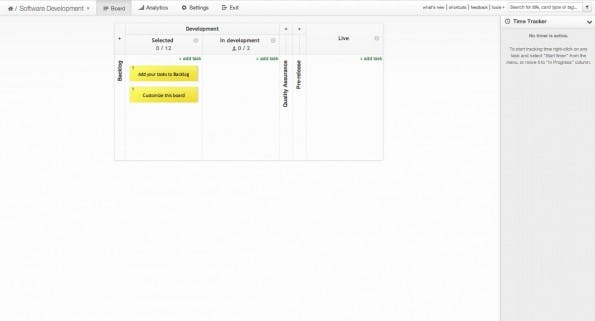 Kanban Tool eignet sich zum Projekt- und zum Prozess-Management. (Screenshot: Kanban Tool)