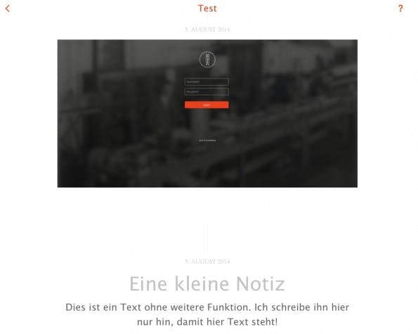 So sieht der „Feed“ in einem Projekt aus. (Screenshot: Eigene Nemex-Installation)