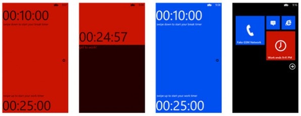 Auch Windows-Phone-Nutzer müssen nicht auf einen Pomodoro-Timer verzichten. (Screenshot: Windows-Phone-Store)