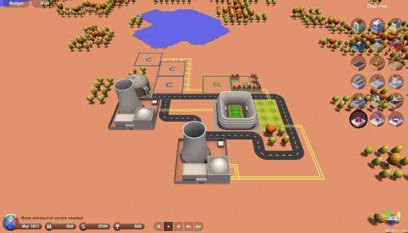 3d.city: Der Sim-City-Klon setzt auf Three.js und Sea3d. (Screenshot: 3d.city)