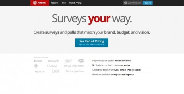 Von Automaticc, der Firma hinter WordPress, stammt das Umfrage-Tool Polldaddy. (Screenshot: polldaddy.com)
