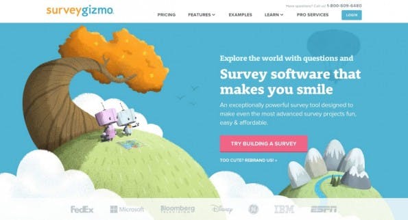 Spaß bei der Sache darf laut SurveyGizmo auch bei Umfragen nicht fehlen. Das hat sich das Team auf die Fahne geschrieben und viele Features dazugepackt- (Screenshot: surveygizmo.com)