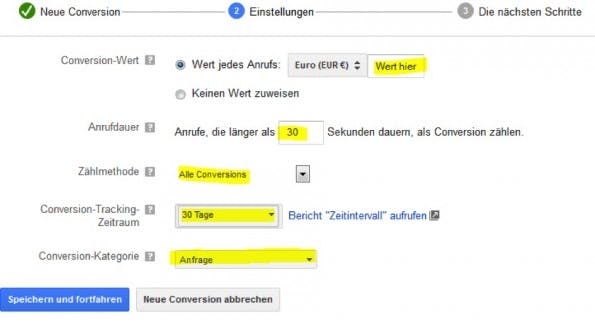 Google AdWords: So funktionieren die Call-Conversions. (Quelle: Sumago)