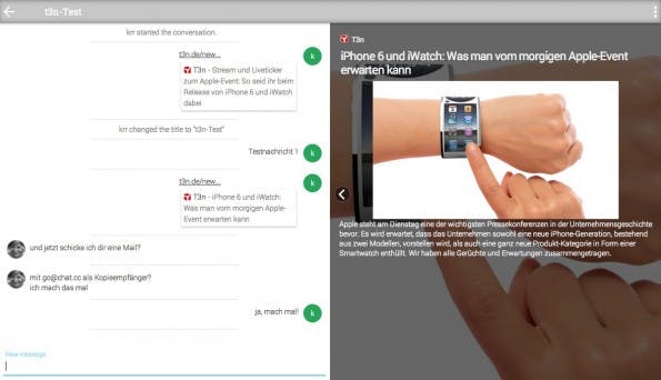 Chat.cc: Um mit jemandem zu chatten müsst ihr nur eine E-Mail versenden. (Screenshot: Chat.cc)