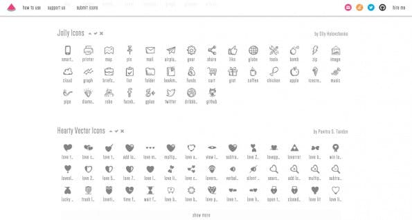 Webdesign: Auf Iconmelon findet ihr viele richtig gut gemachte Icons im SVG-Format. (Screenshot: Iconmelon)