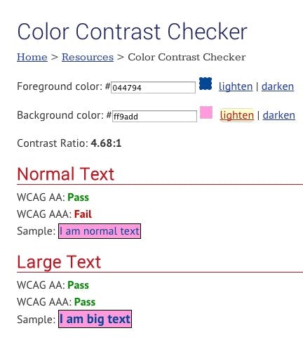 (Screenshot: Webaim.org)