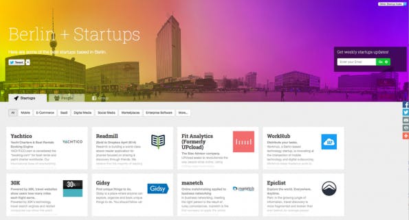 Startups in Berlin (Screenshot: Startups-List.com)