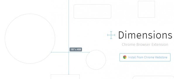 Wie auf der Website des Entwicklers deutlich wird, macht die Chrome-Extension Dimensions auch vor kurvigen Elementen nicht Halt. (Screenshot: felixniklas.com/dimensions).