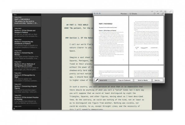 Ulysses III: Ihr könnt auch auf Templates zurückgreifen, um das Layout eurer exportierten Dokumente festzulegen. (Screenshot: Ulysses III)