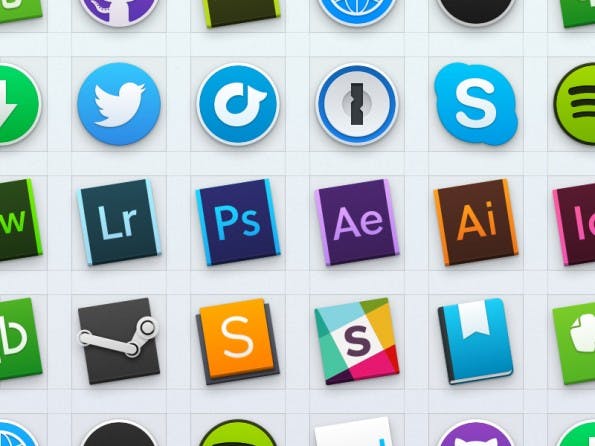 Icons für OS X Yosemite: So passen sich auch Drittanbieter-Apps an den neuen Look an. (Grafik: Jeremy Goldberg)