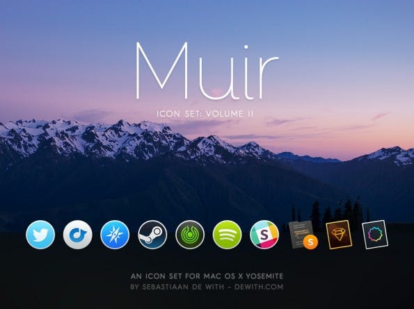 Muir: Ein weiteres Icon-Set für Yosemite-Nutzer. (Grafik: Sebastiaan de With)