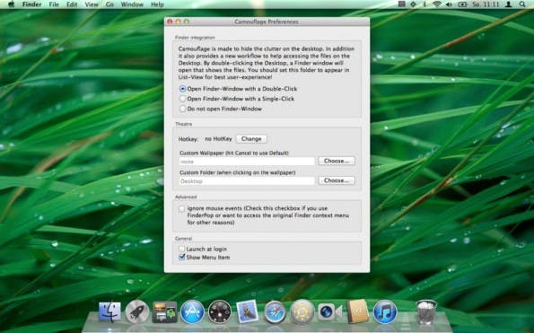 Camouflage ist eine gute Alternative zu Desktop Curtain. (Screenshot: Camouflage)