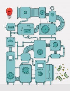 Mithilfe der richtigen Prozesse werden aus Ideen Innovationen. (Grafik: mustafahacalaki – istockphoto)