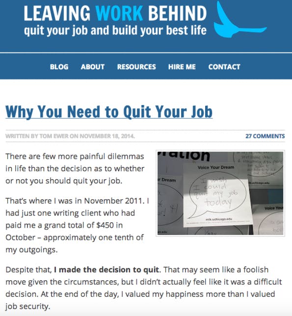 Leaving Work Behind