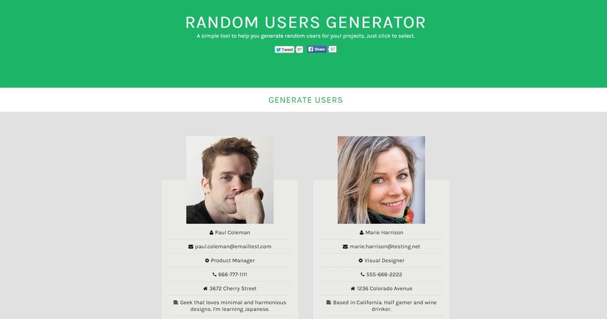 Personas mit einem Klick erstellen: Der Random Users Generator