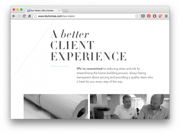 Das Gleichgewicht von visuellem Stil (Screenshot: Blu Homes)