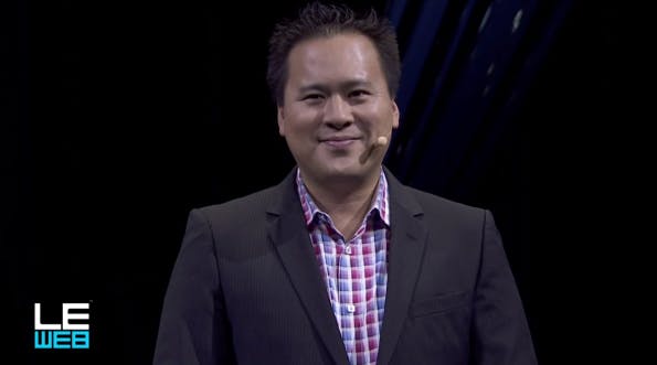 Jeremiah Owyang leitete das Panel über die Share-Economy mit einem Impulsvortrag ein ein. Owyang ist davon überzeugt, dass die Share-Economy unsere Wirtschaft maßgeblich verändern wird (Foto: LeWeb)