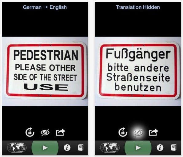 Word-Lens-Features werden in Google Translate integriert. (Screenshot: App Store)