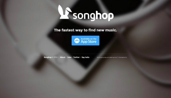 Das Tinder-Prinzip als Startup-Trend: Songhop. (Screenshot: t3n)